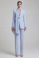 2 Piece Blue Single Breasted Slim Fit Shawl Lapel Prom Suits