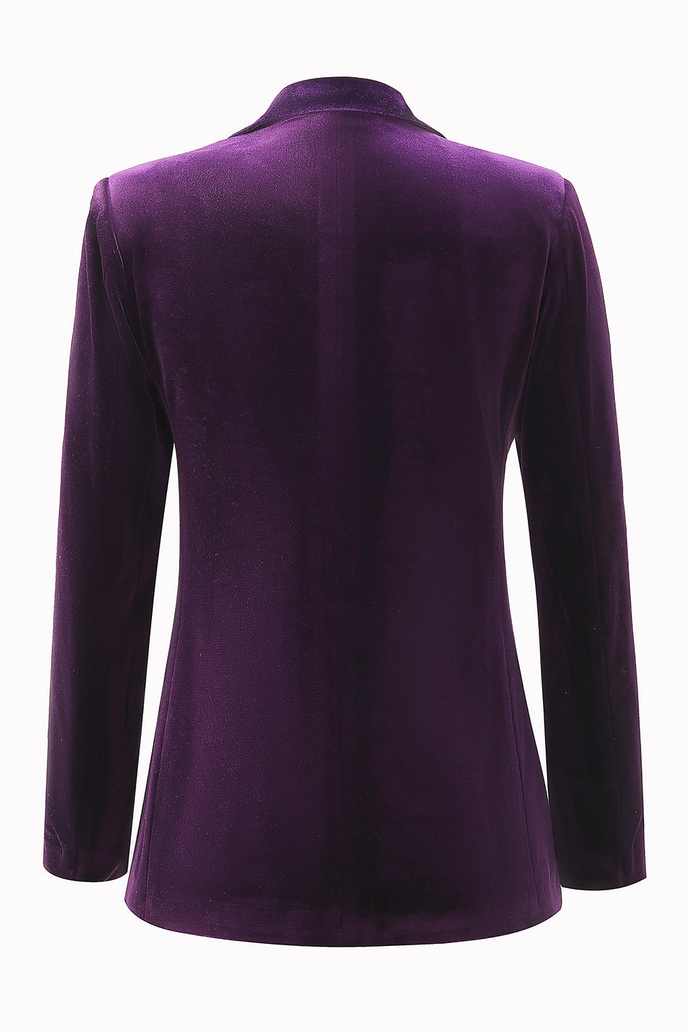 2 Piece Plum Velvet Peak Lapel Single Breasted Women's Suits