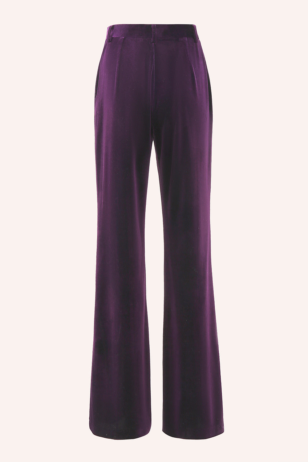 2 Piece Plum Velvet Peak Lapel Single Breasted Women's Suits