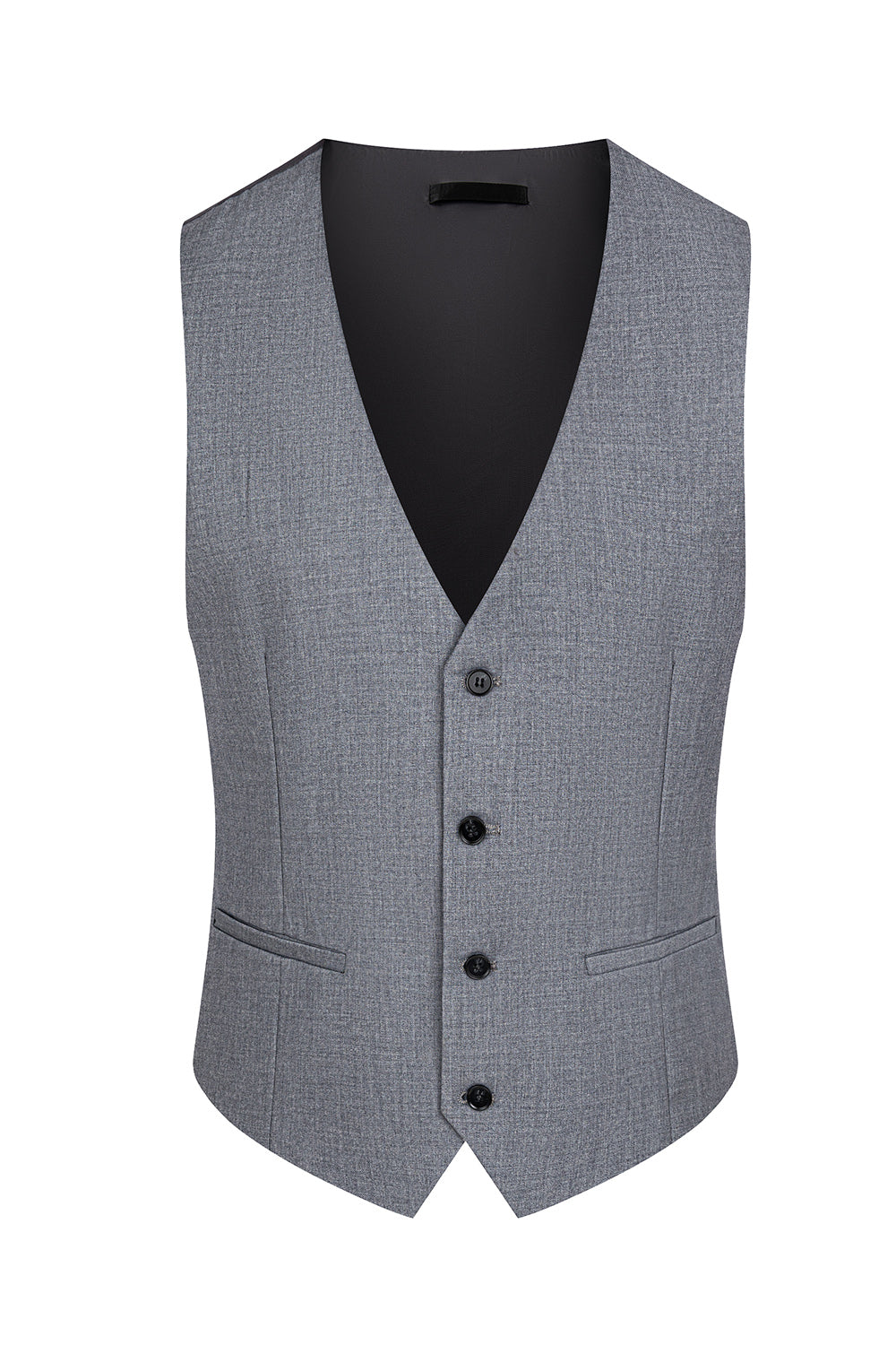 3 Piece Blue One Button Peak Lapel Men's Prom Suits