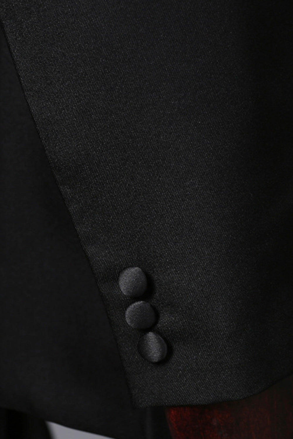 2 Piece Black One Button Peak Lapel Men's Prom Suits
