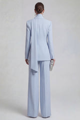 2 Piece Blue Single Breasted Slim Fit Shawl Lapel Prom Suits