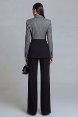 2 Piece Black Single Breasted Peak Lapel Slim Fit Prom Suits