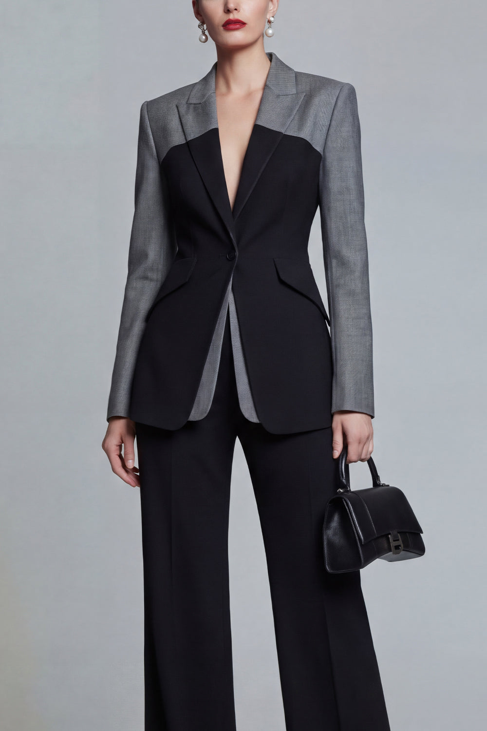 2 Piece Black Single Breasted Peak Lapel Slim Fit Prom Suits