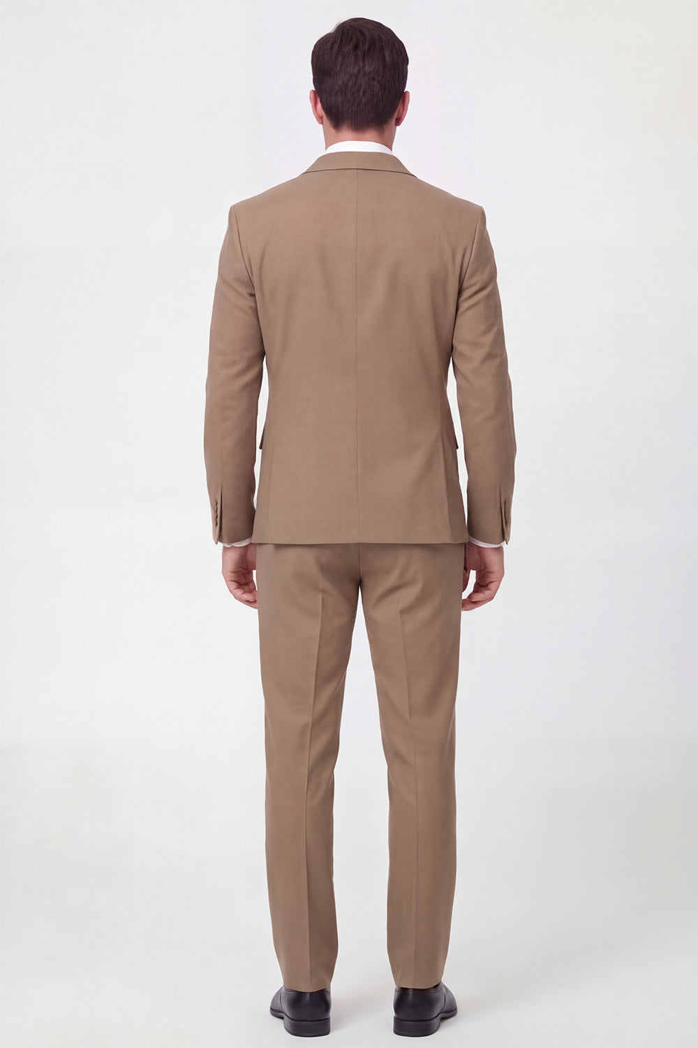 2 Piece Brown One Button Notch Lapel Men's Suits