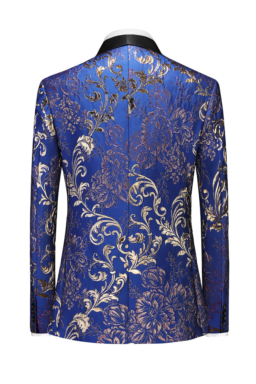 3 Piece Blue Shawl Lapel One Button Men's Wedding Suits