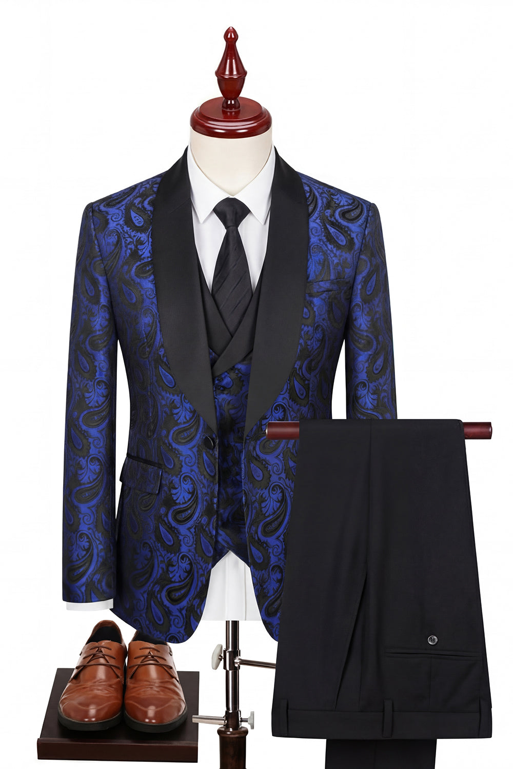 3 Piece Dark Green Shawl Lapel One Button Men's Prom Suits