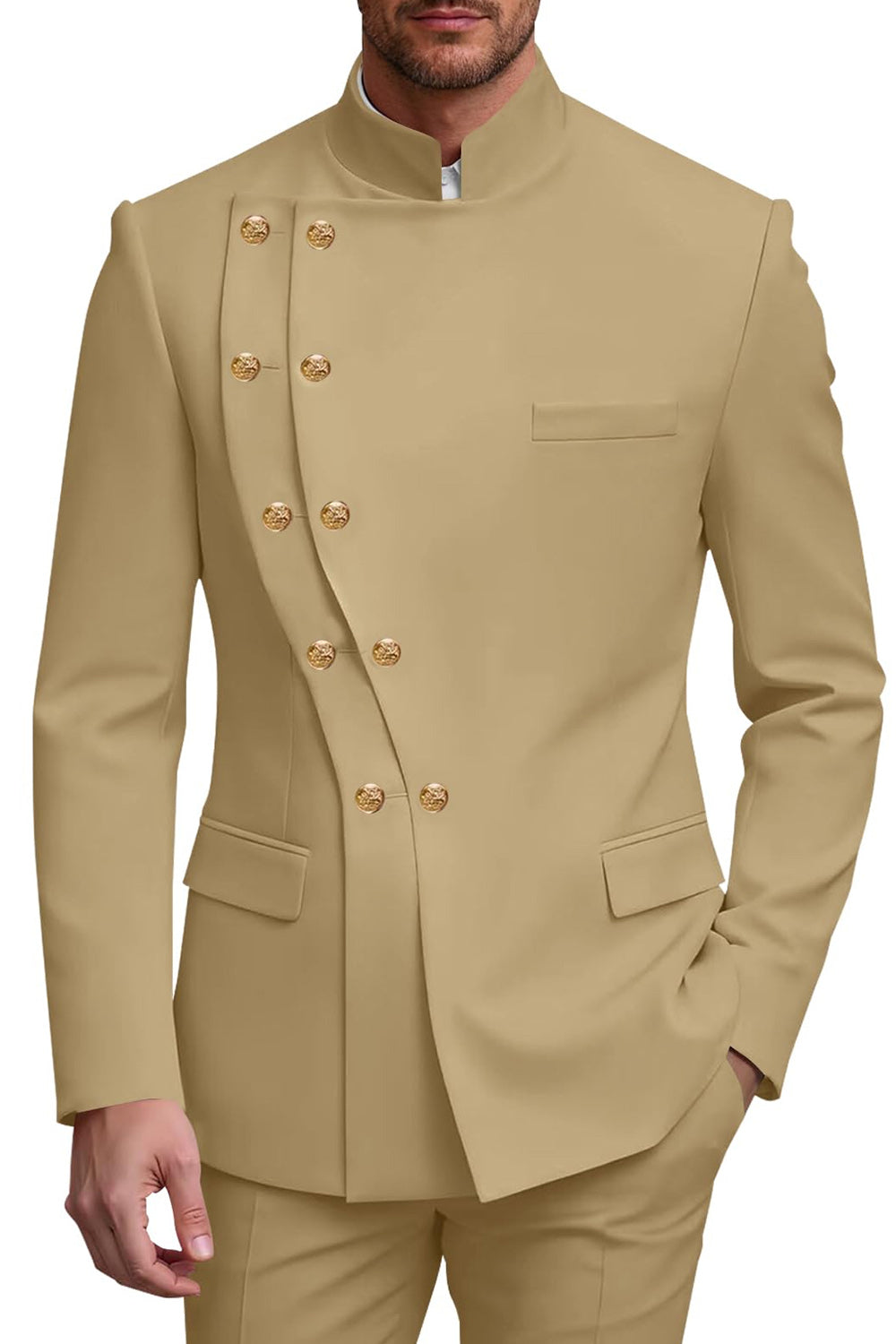 2 Piece Double Breasted Black Men's Prom Suits