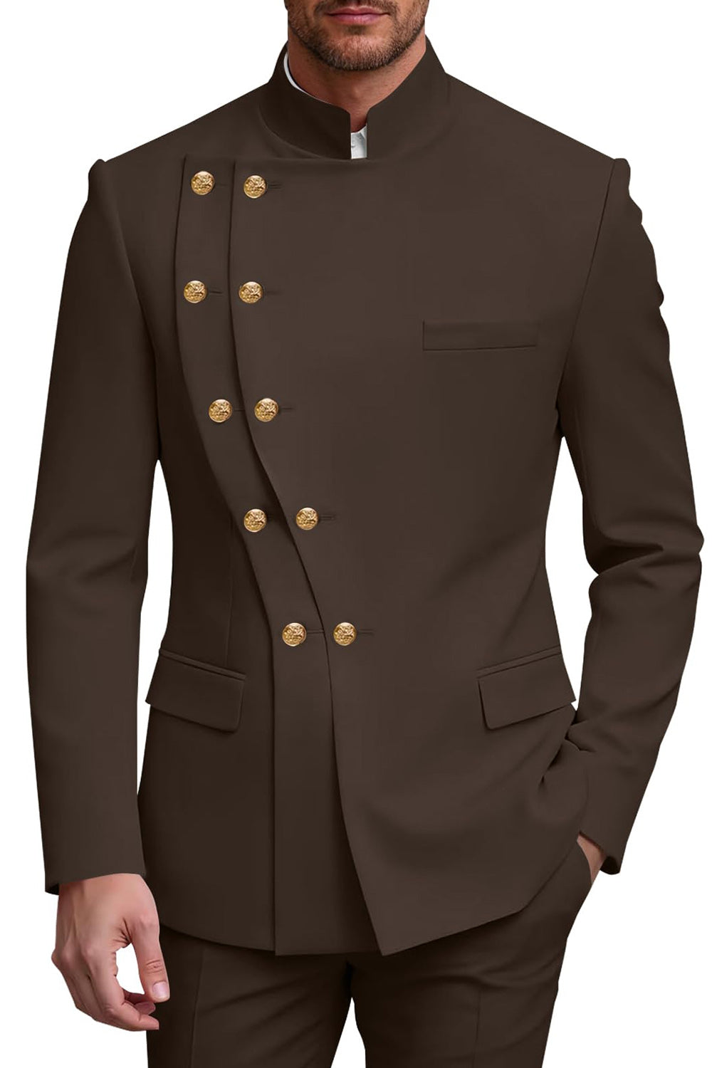 2 Piece Double Breasted Black Men's Prom Suits