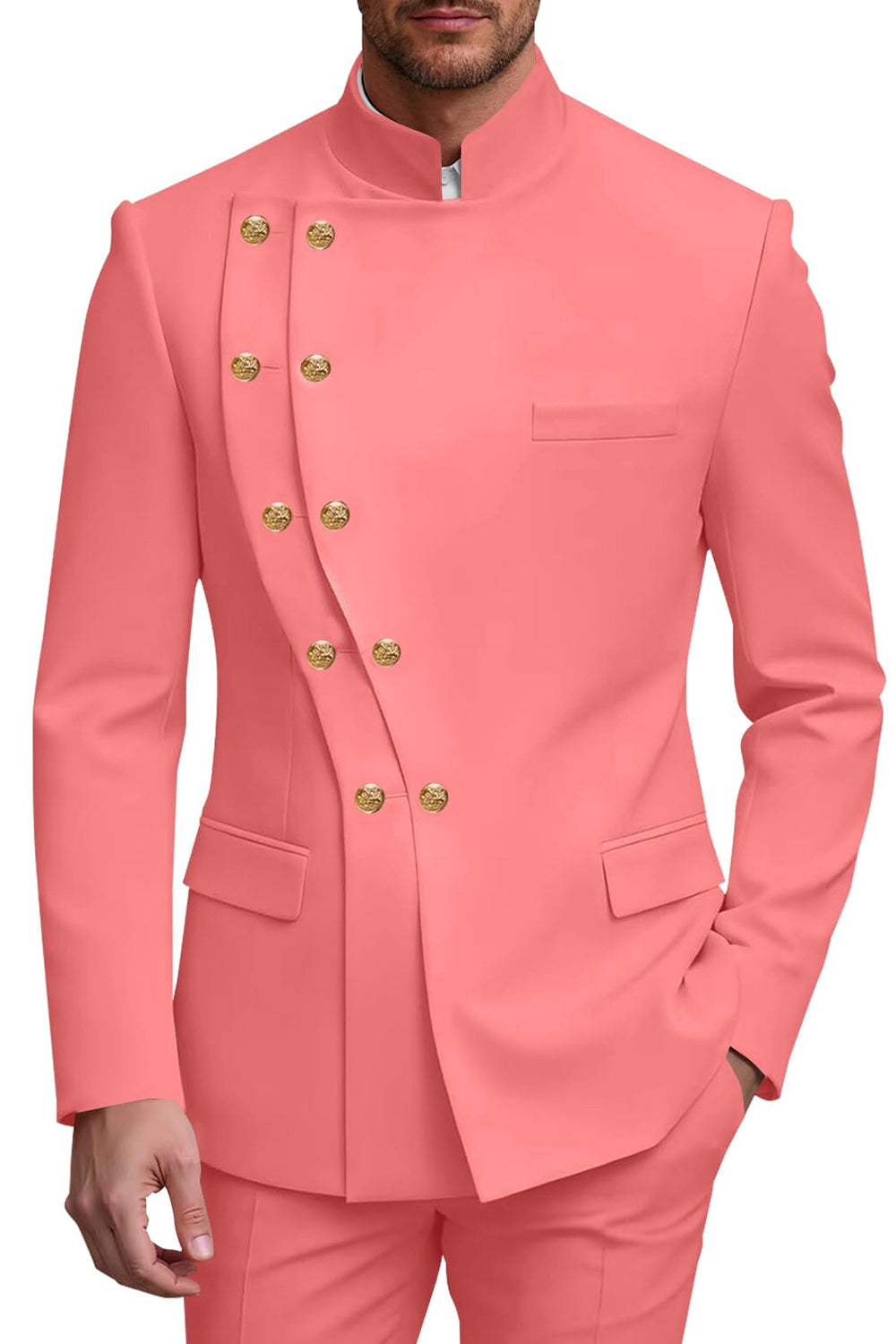 2 Piece Double Breasted Black Men's Prom Suits