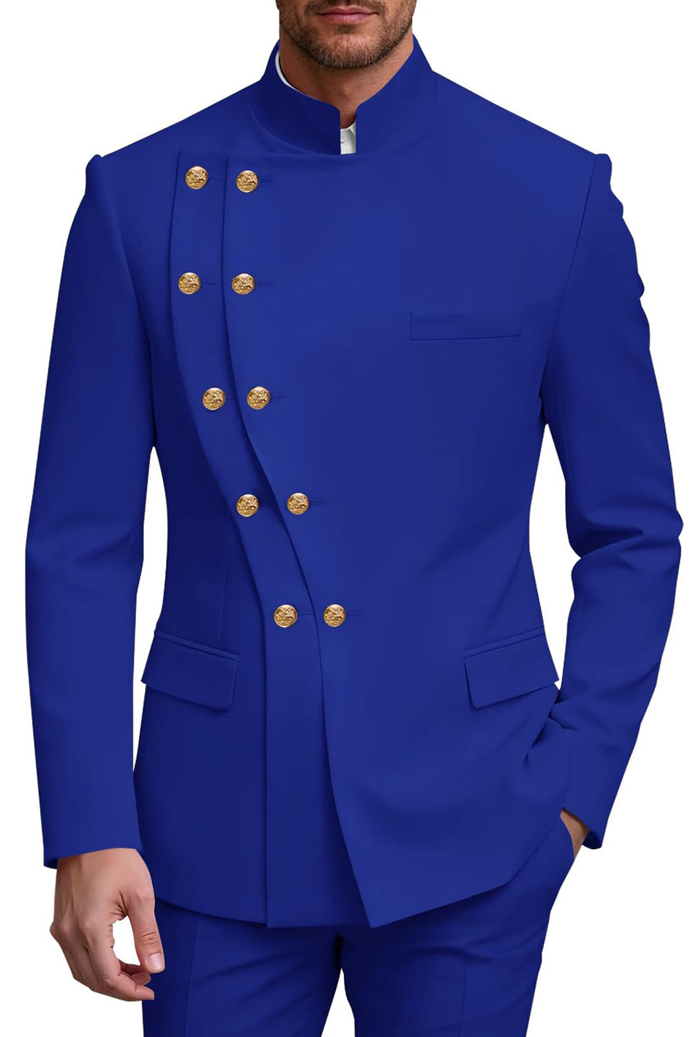2 Piece Double Breasted Black Men's Prom Suits