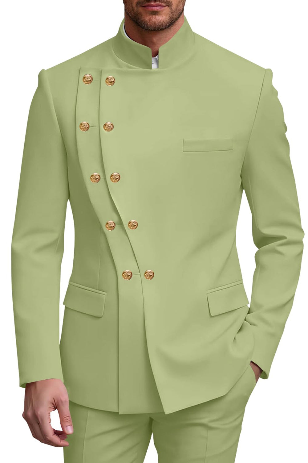 2 Piece Double Breasted Black Men's Prom Suits