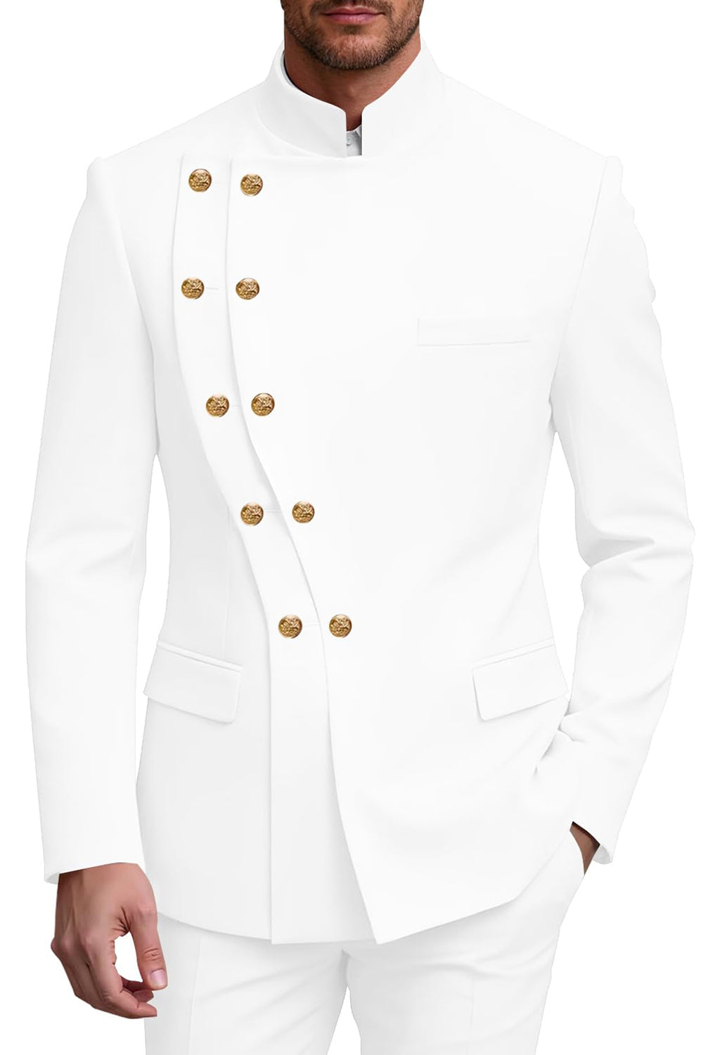 2 Piece Double Breasted Black Men's Prom Suits