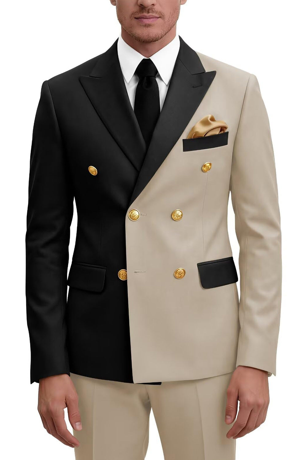 2 Piece Peak Lapel Double Breasted Purple Men's Prom Suits