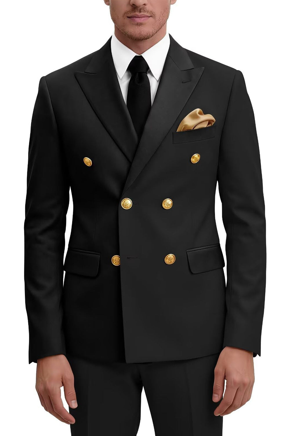 2 Piece Peak Lapel Double Breasted Purple Men's Prom Suits