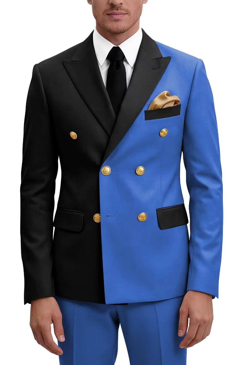 2 Piece Peak Lapel Double Breasted Purple Men's Prom Suits