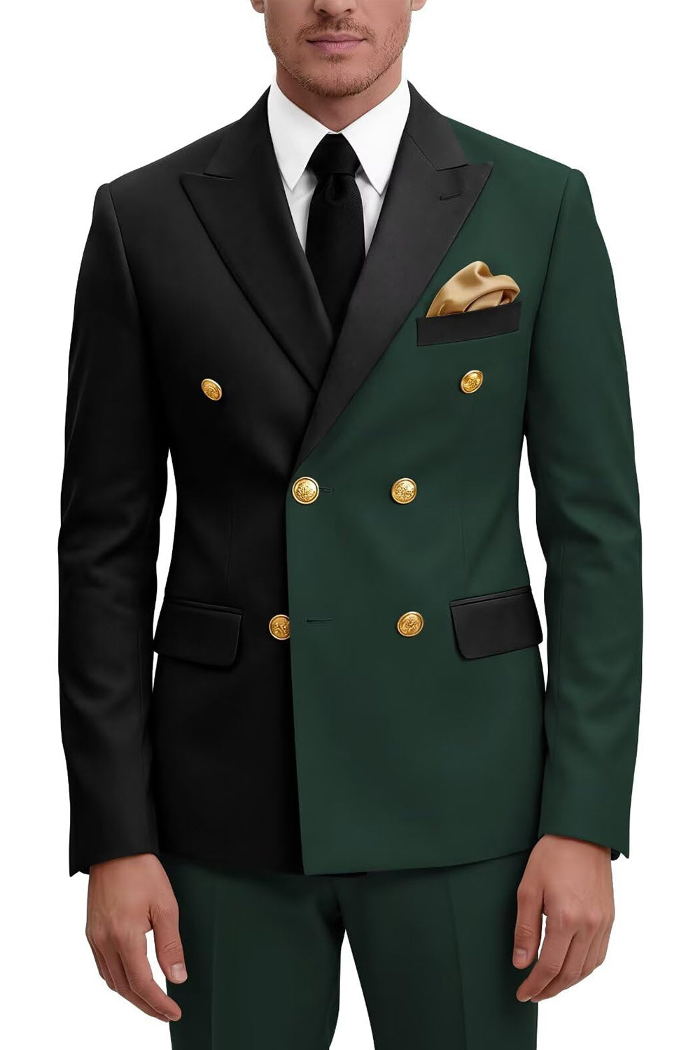 2 Piece Peak Lapel Double Breasted Purple Men's Prom Suits