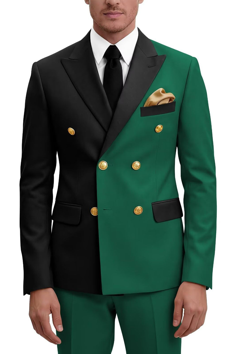 2 Piece Peak Lapel Double Breasted Purple Men's Prom Suits