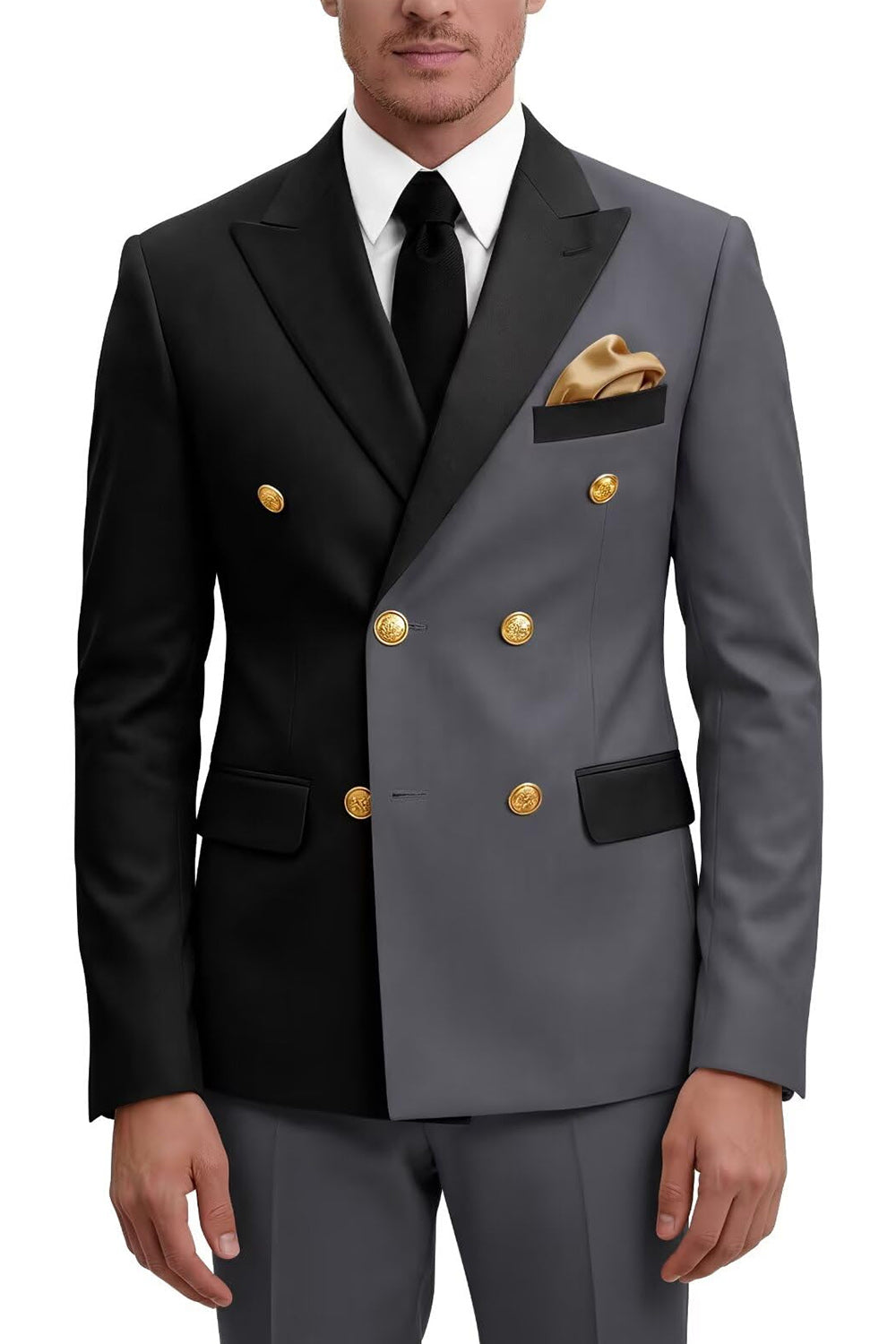 2 Piece Peak Lapel Double Breasted Purple Men's Prom Suits