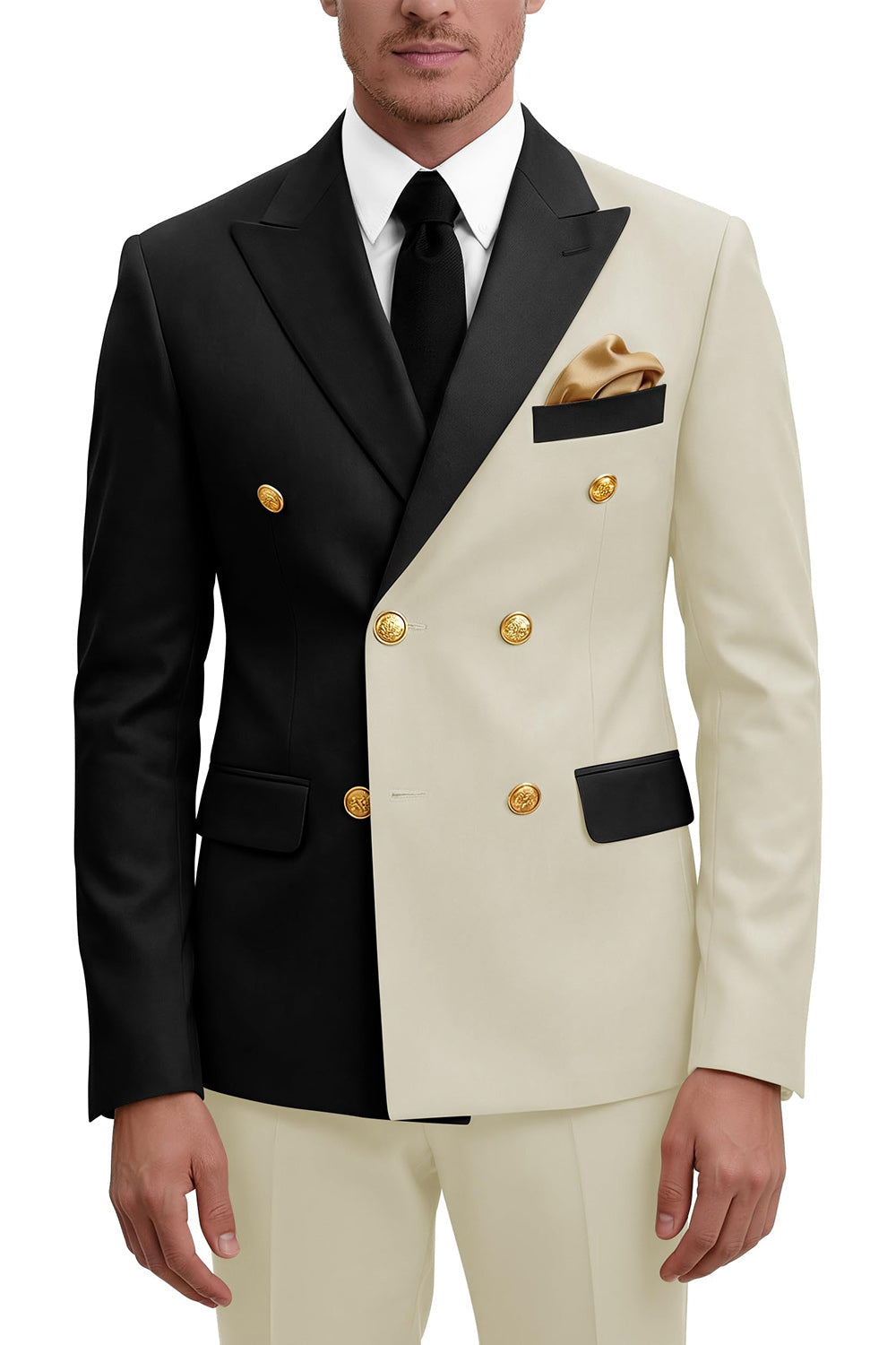 2 Piece Peak Lapel Double Breasted Purple Men's Prom Suits