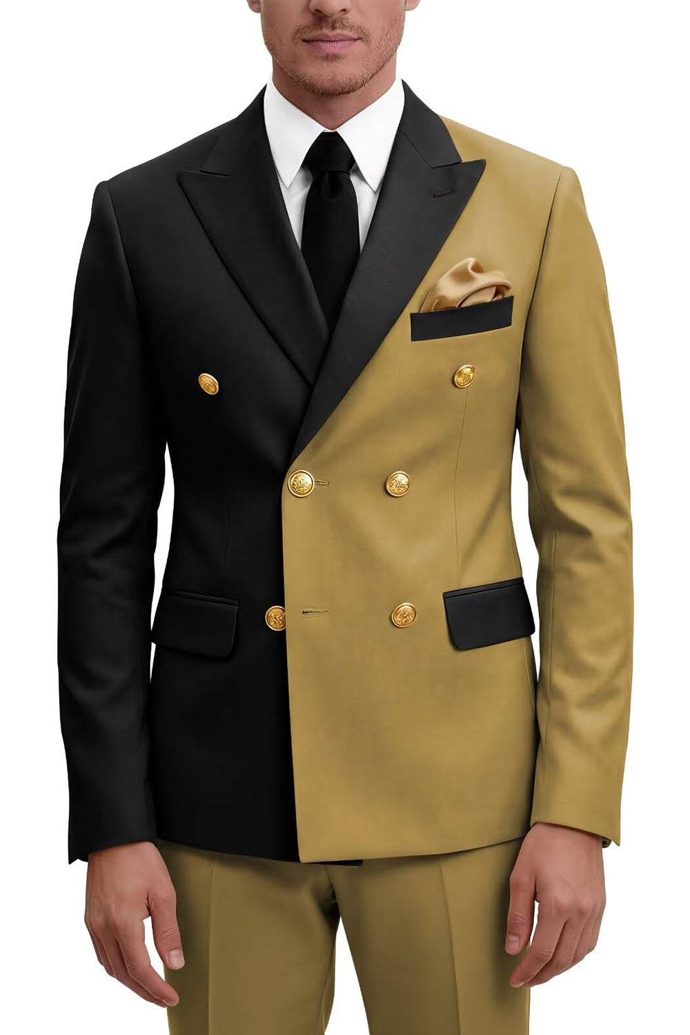 2 Piece Peak Lapel Double Breasted Purple Men's Prom Suits