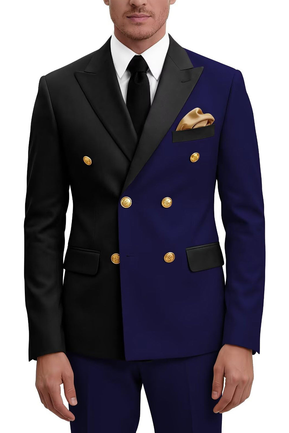 2 Piece Peak Lapel Double Breasted Purple Men's Prom Suits