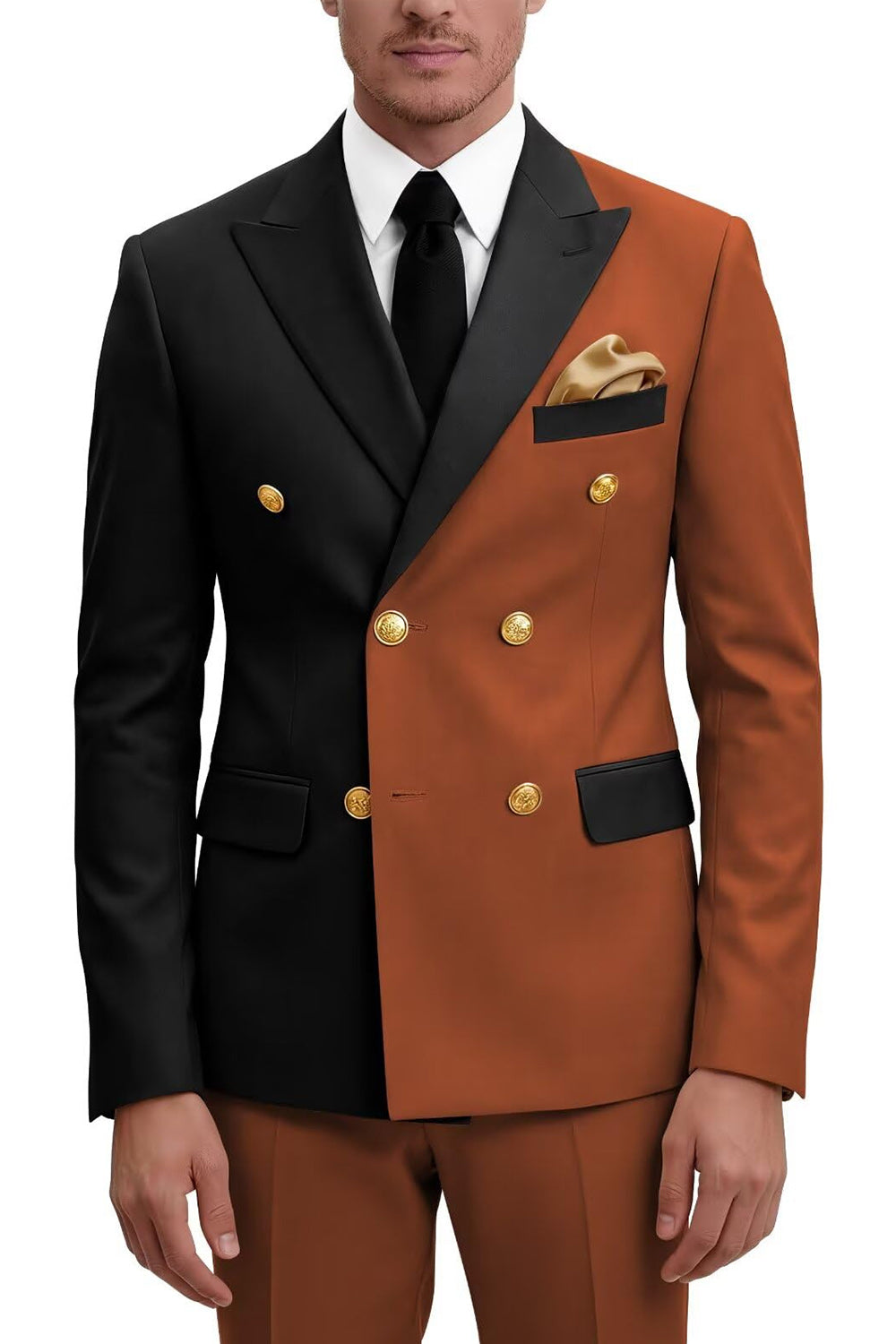 2 Piece Peak Lapel Double Breasted Purple Men's Prom Suits