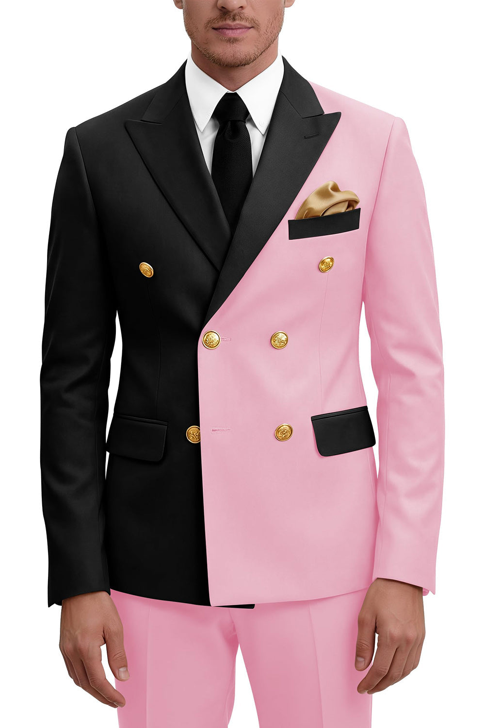 2 Piece Peak Lapel Double Breasted Purple Men's Prom Suits
