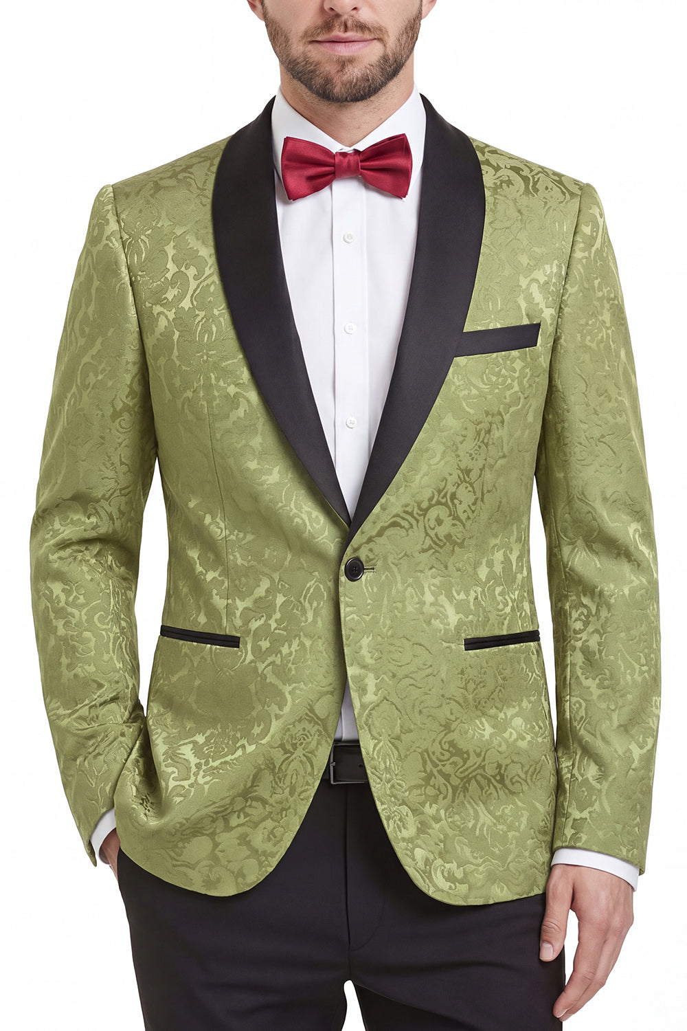 2 Piece Royal Blue Shawl Lapel One Button Printed Men's Prom Suits
