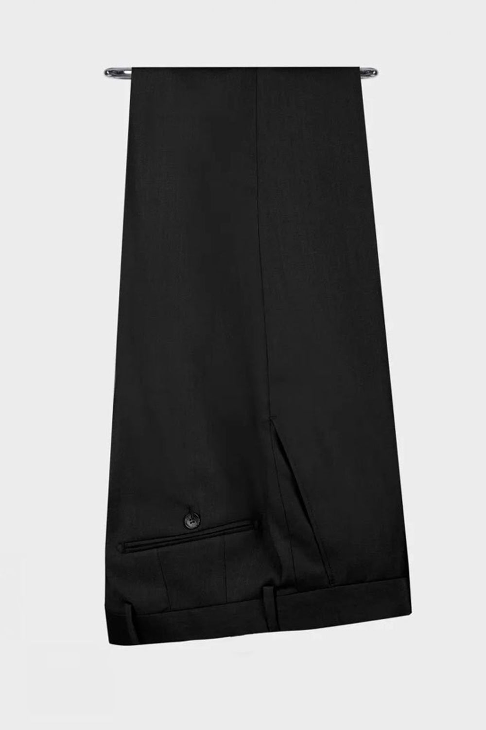 2 Piece Black Shawl Lapel One Button Beaded Men's Wedding Suits