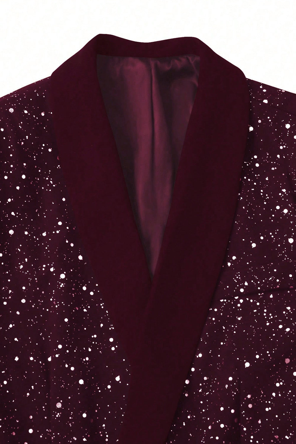 2 Piece Black One Button Shawl Lapel Glitter Men's Suits