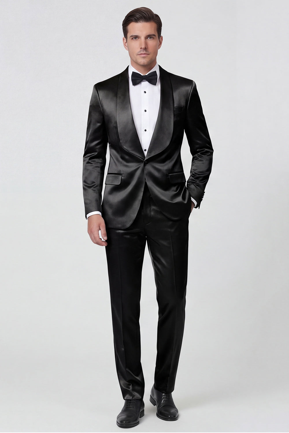 2 Piece Champagne Shawl Lapel One Button Men's Prom Suits