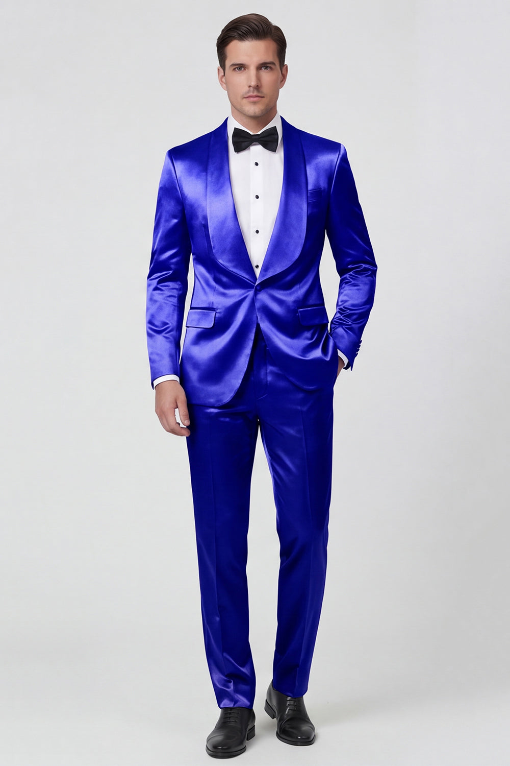 2 Piece Champagne Shawl Lapel One Button Men's Prom Suits