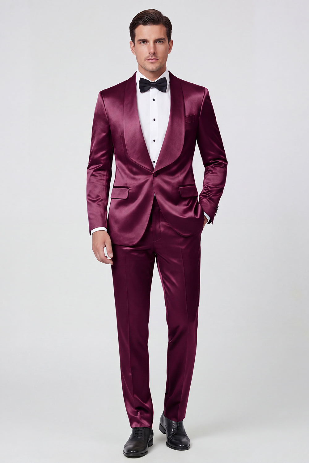 2 Piece Champagne Shawl Lapel One Button Men's Prom Suits