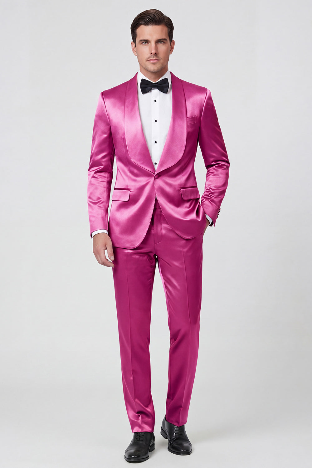 2 Piece Champagne Shawl Lapel One Button Men's Prom Suits