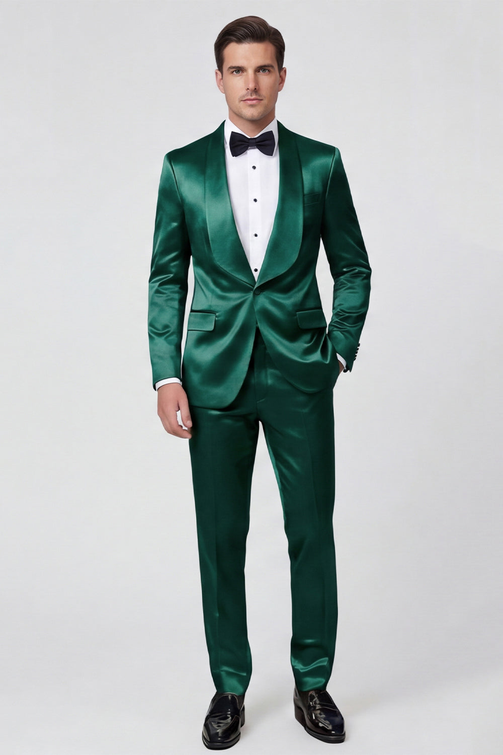 2 Piece Champagne Shawl Lapel One Button Men's Prom Suits