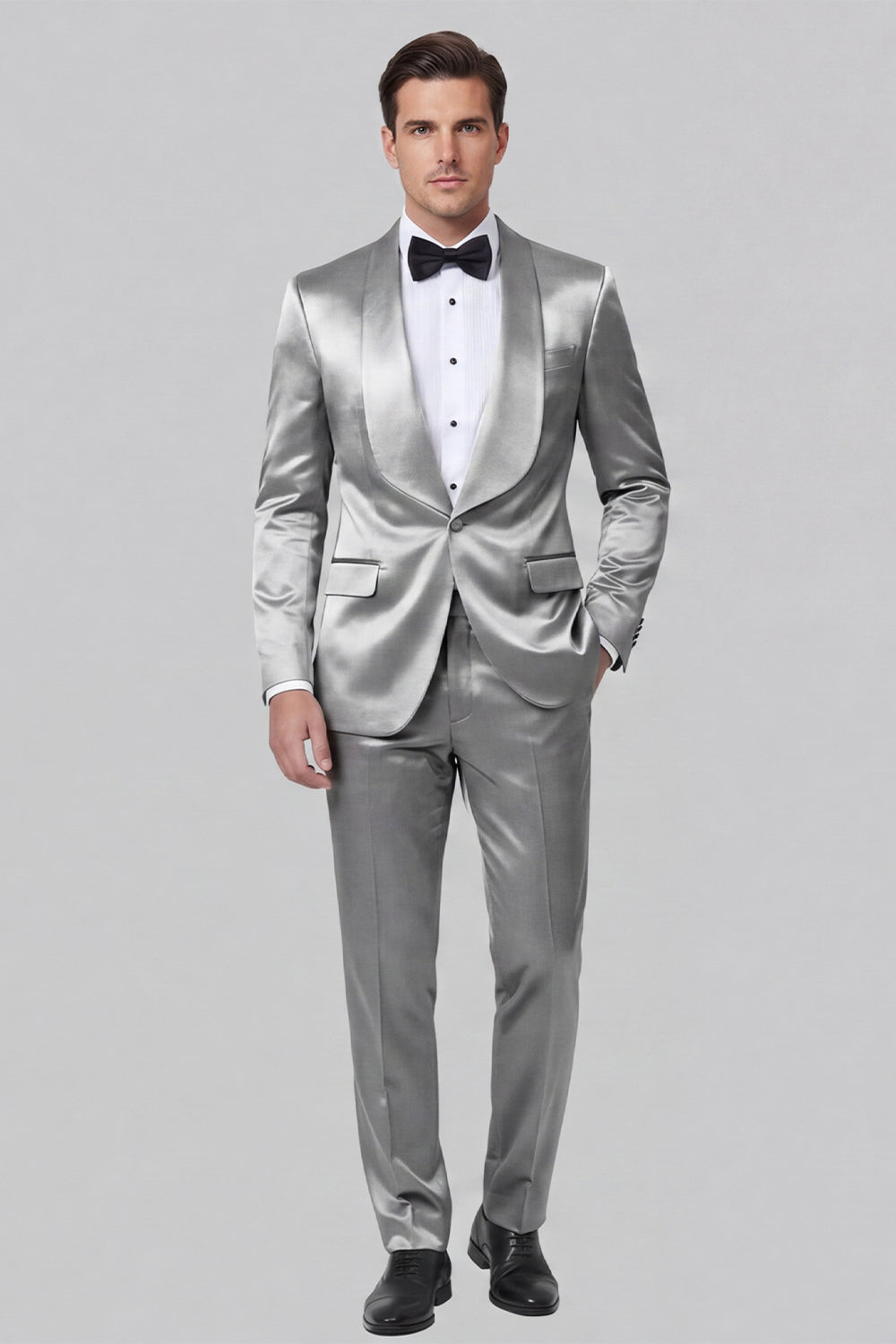 2 Piece Champagne Shawl Lapel One Button Men's Prom Suits