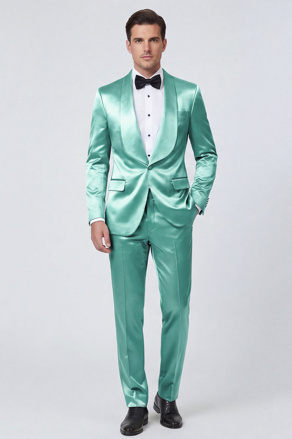 2 Piece Champagne Shawl Lapel One Button Men's Prom Suits