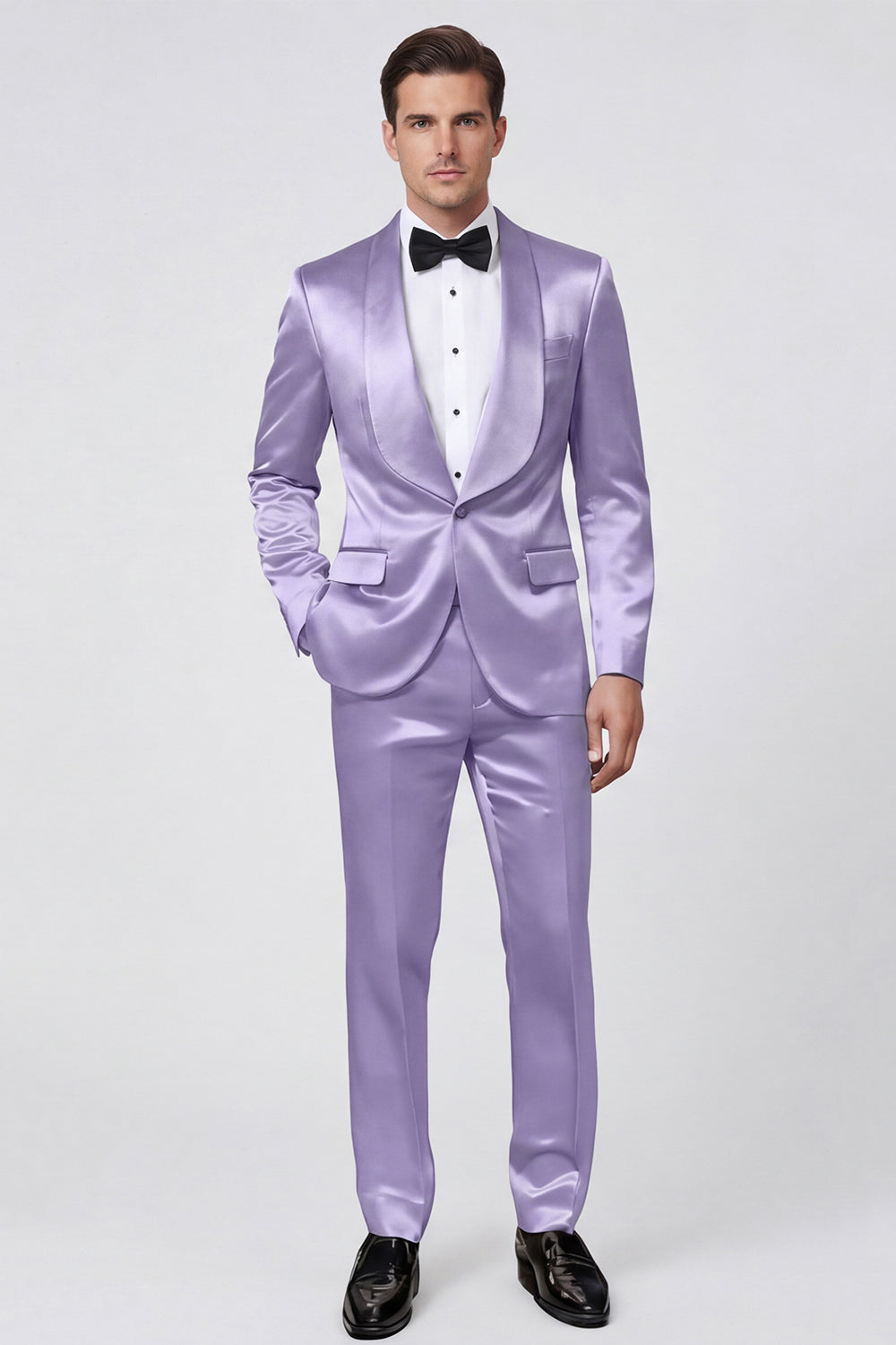 2 Piece Champagne Shawl Lapel One Button Men's Prom Suits