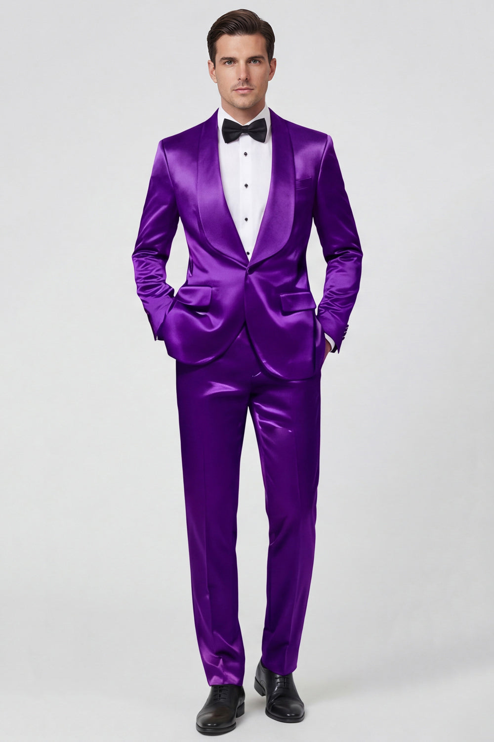 2 Piece Champagne Shawl Lapel One Button Men's Prom Suits