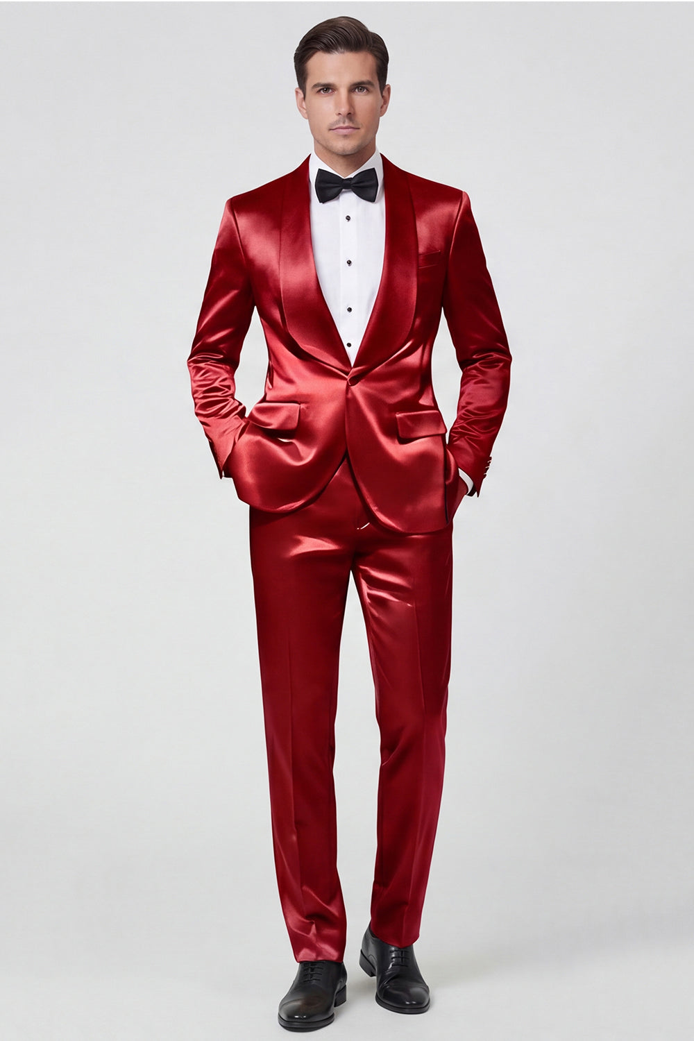 2 Piece Champagne Shawl Lapel One Button Men's Prom Suits