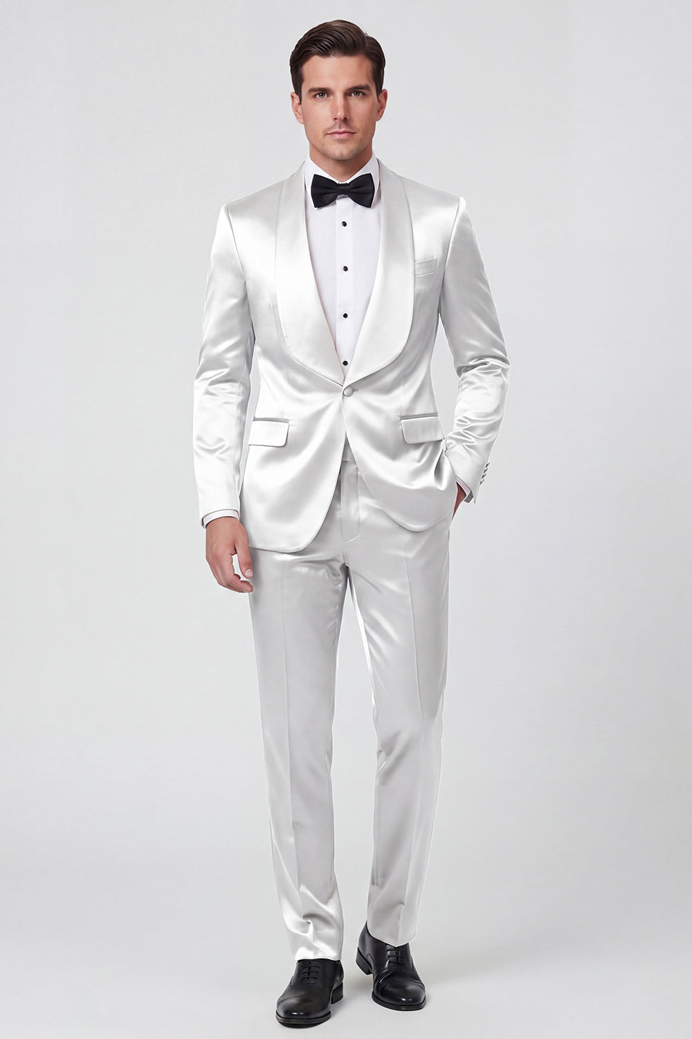 2 Piece Champagne Shawl Lapel One Button Men's Prom Suits