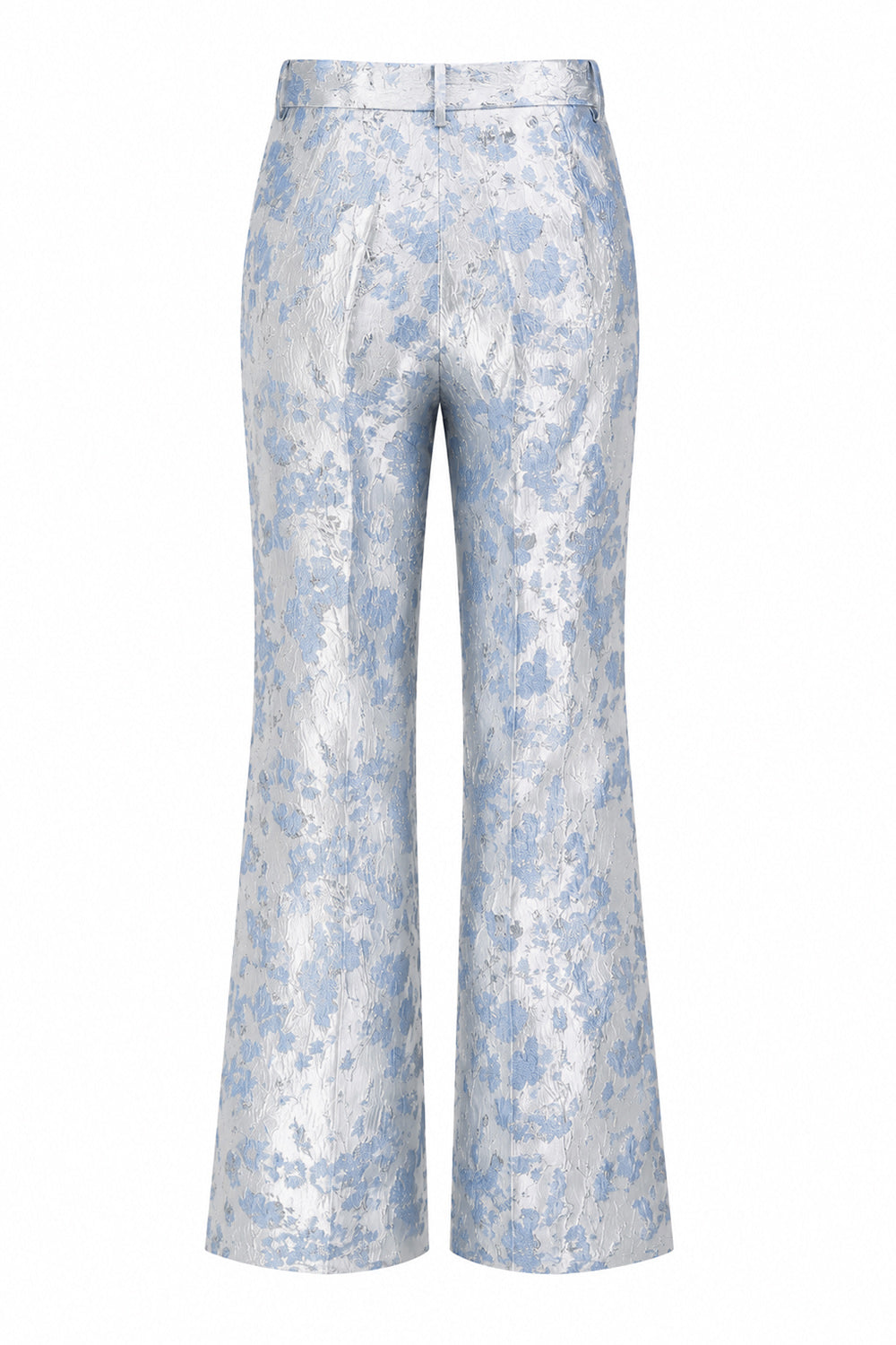 2 Piece Dusty Blue Floral Double Breasted Peak Lapel Women Suits