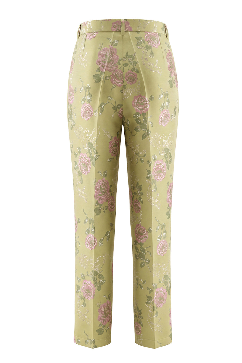 2 Piece Sage Green Shawl Lapel Floral Prom Suits