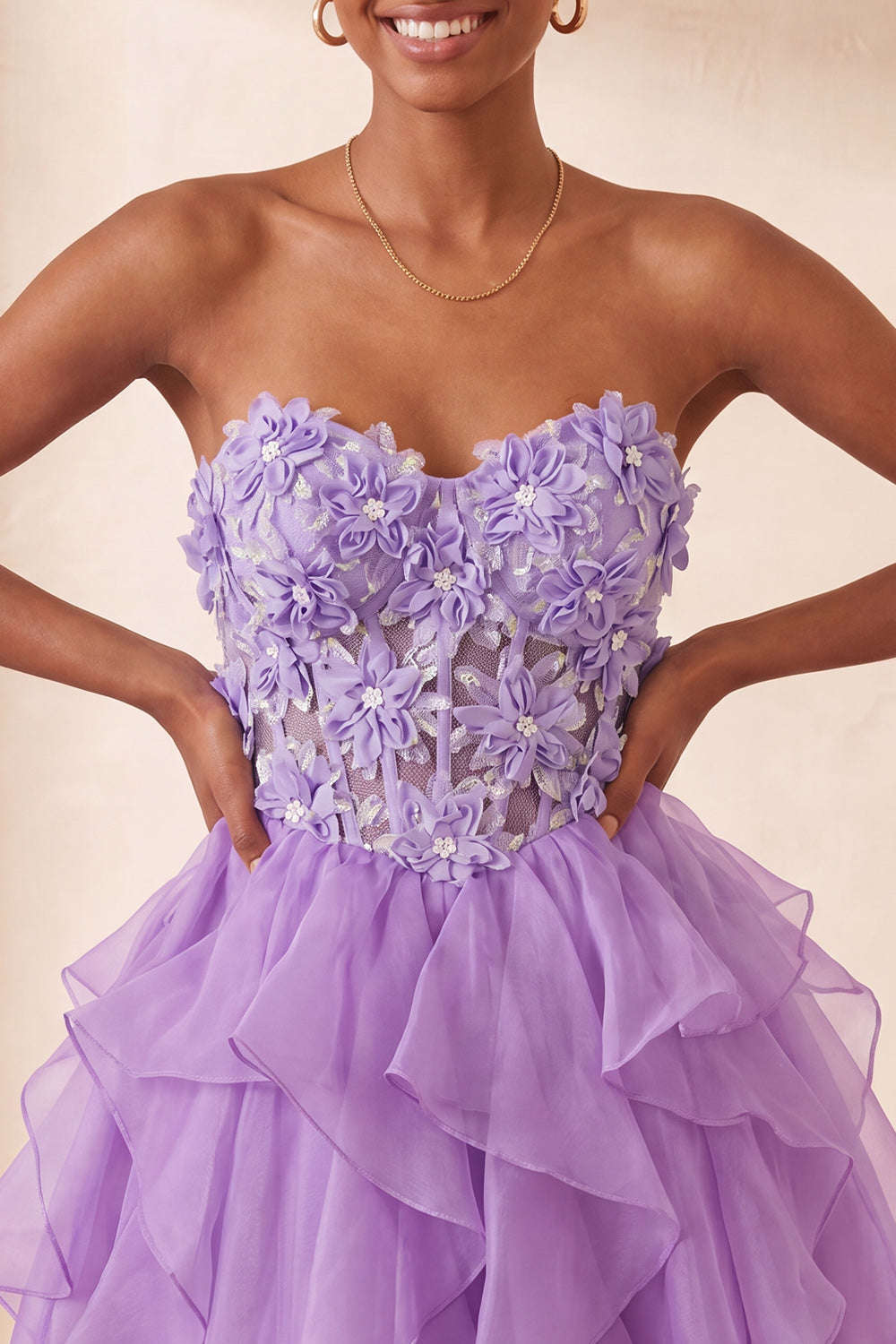 A-Line Sky Blue Sweetheart Sheer Corset Ruffled Lace Up Back Homecoming Dress