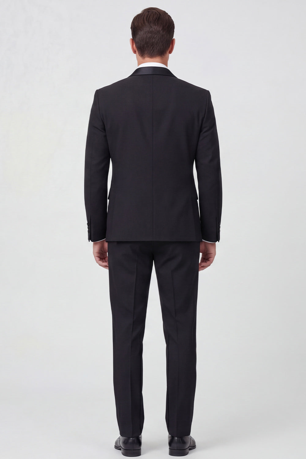 2 Piece Black Notch Lapel Double Breasted Men's Prom Suits