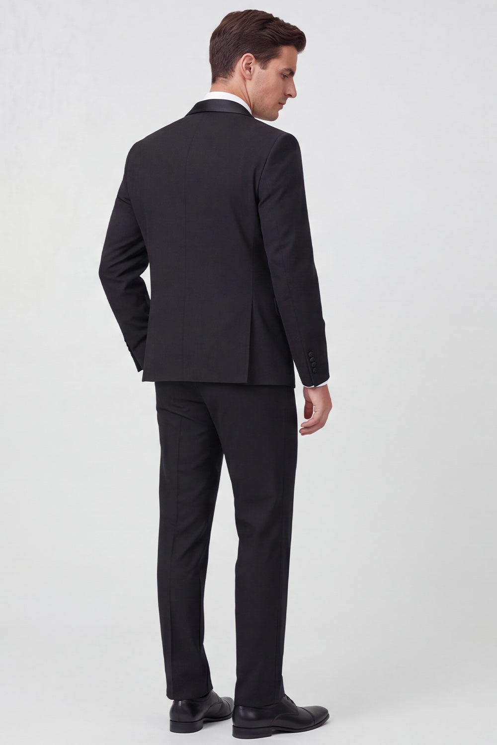 2 Piece Black Notch Lapel Double Breasted Men's Prom Suits