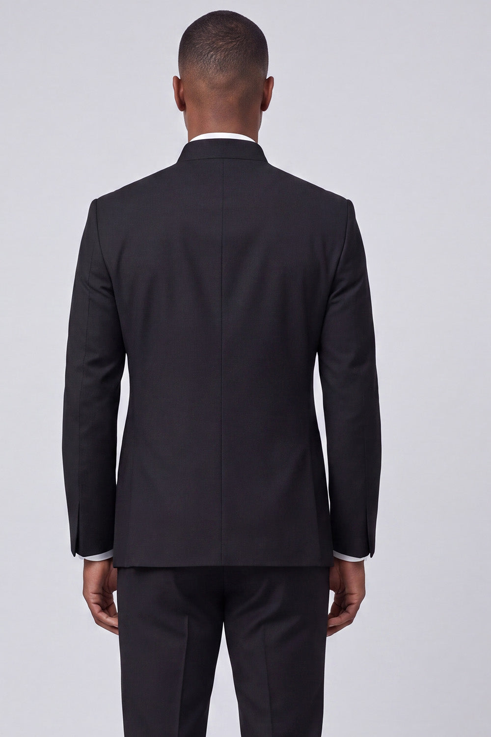2 Piece Black Single Breasted Men's Prom Suits with Embroidery