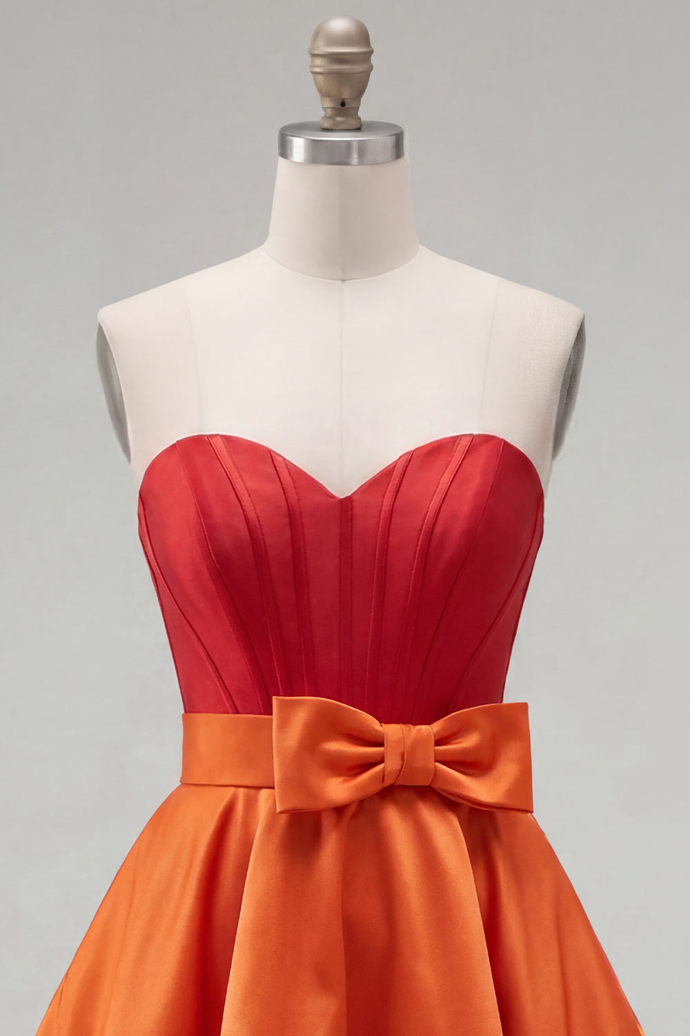 A-Line Navy Purple Satin Sweetheart Ruffled Homecoming Dress with Bow