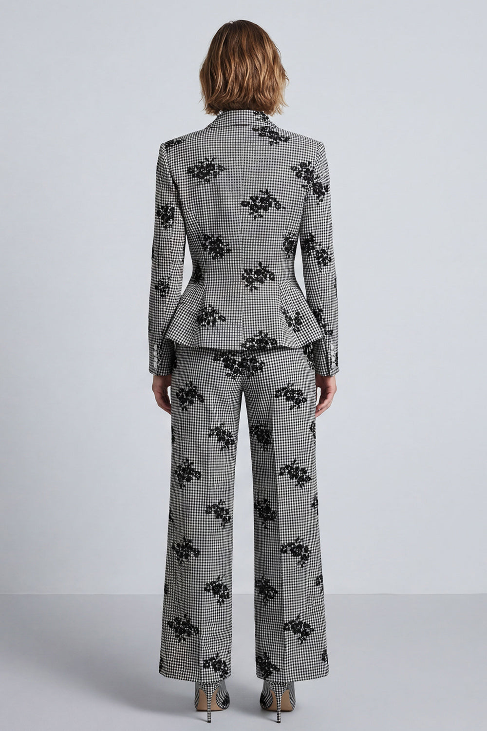2 Piece Black and White Single Breasted Prom Suits